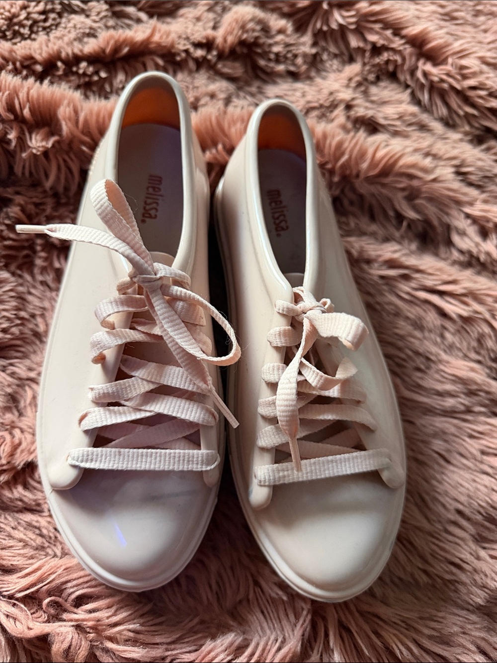 Melissa Women’s Lace-Up Sneakers in Blush Pink